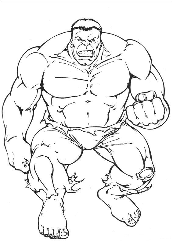 Plansa de colorat cu Hulk 22 15